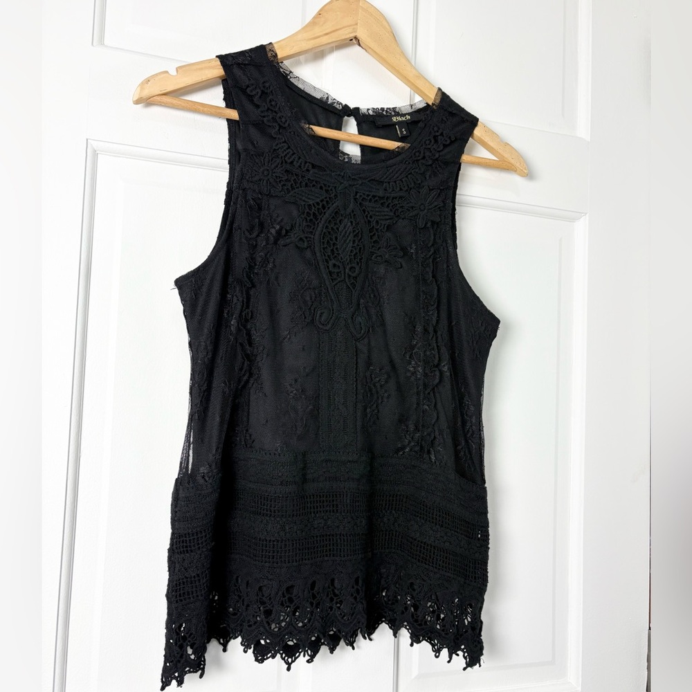 Black Lace Sleeveless Top Whimsigoth Victorian Dark Fairy Goth Coquette Feminine